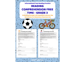 Reading Comprehension Free Time | Grade 3 Reading Activities