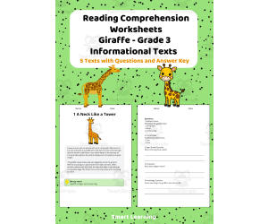 Reading Comprehension Giraffe | Grade 3 Informational Texts