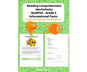 Reading Comprehension Goldfish | Grade 3 Informational Texts