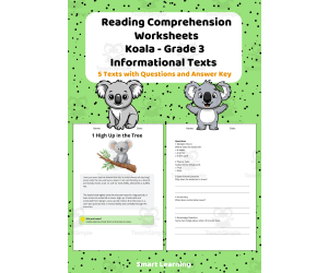 Reading Comprehension Koala | Grade 3 Informational Texts