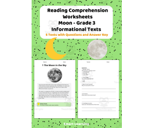 Reading Comprehension Moon | Grade 3 Informational Texts
