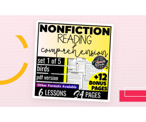 Reading Comprehension Nonfiction Set 1 - Birds (PDF)