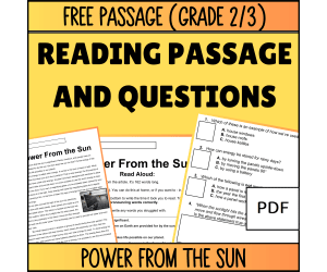Reading Comprehension Nonfiction Set 1 Sample Power From the Sun PDF