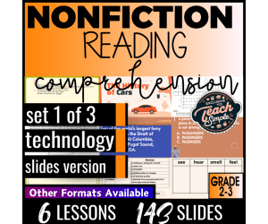 Reading Comprehension Nonfiction Set 1 - Technology (Slides)