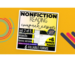 Reading Comprehension Nonfiction Set 2 - Insects (Forms)