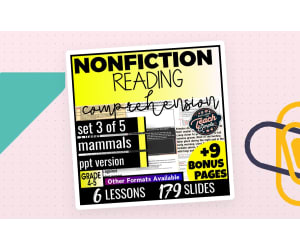 Reading Comprehension Nonfiction Set 3 - Mammals (PPT)