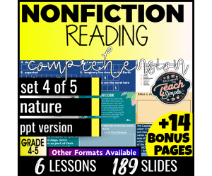 Reading Comprehension Nonfiction Set 4 - Nature (PPT)
