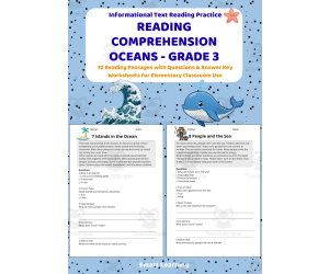 Reading Comprehension Oceans | Grade 3 Reading Activities