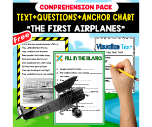 READING-COMPREHENSION PACK | THE FIRST AIRPLANES | 20 PAGES