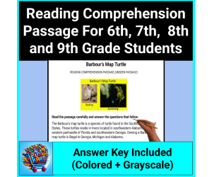 Reading Comprehension Passage Sub Plan for 6th, 7th, 8th and 9th Grade