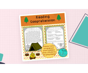 Reading Comprehension Passage with Questions: Camping