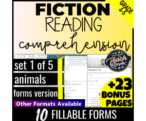 Reading Comprehension Passages Fiction Set 1 - Animals (Forms)