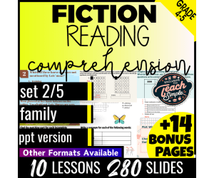 Reading Comprehension Passages Fiction Set 2 - Family (PPT)