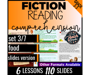 Reading Comprehension Passages Fiction Set 3 - Food (Google Slides)