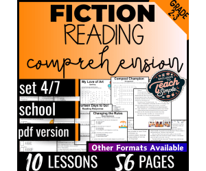 Reading Comprehension Passages Fiction Set 4 - School (PDF)