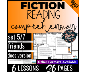 Reading Comprehension Passages Fiction Set 5 - Friends (Google Docs)