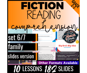 Reading Comprehension Passages Fiction Set 6 - Family (Google Slides)