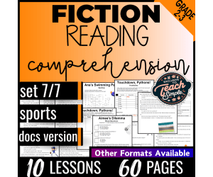 Reading Comprehension Passages Fiction Set 7 - Sports (Google Docs)