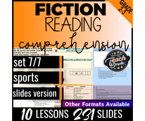 Reading Comprehension Passages Fiction Set 7 - Sports (Google Slides)