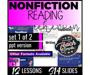Reading Comprehension Passages Nonfiction Set 1 (PPT)