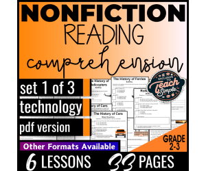 Reading Comprehension Passages Nonfiction Set 1 - Technology (PDF)