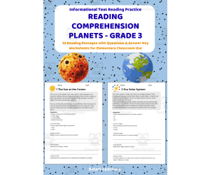Reading Comprehension Planets | Grade 3 Reading Activities