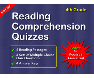 Reading Comprehension Quizzes for Grade 4