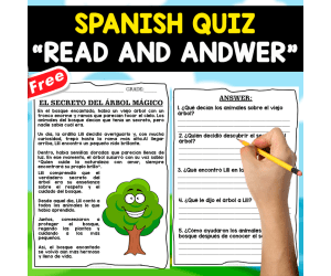 READING COMPREHENSION TEXT | EL ÁRBOL MÁGICO | SPANISH RESOURCE
