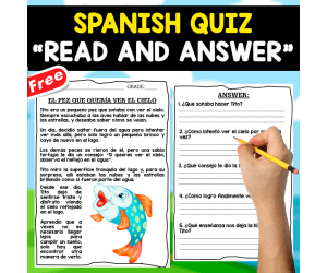 READING COMPREHENSION TEXT IN SPANISH | TITO EL PEZ