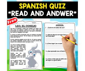 READING COMPREHENSION TEXT | LEO, EL CONEJO | SPANISH RESOURCE