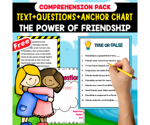 READING-COMPREHENSION| THE POWER OF FRIENDSHIP | 20 PAGES