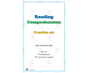Reading Comprehension Worksheets (Jax)