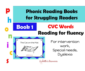 Reading Intervention for Struggling Readers: CVC Words: Book 1