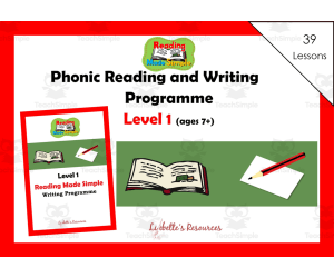 Reading Made Simple Reading and Spelling Programme Level 1