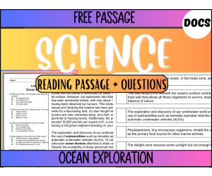 Reading Passage 40: Ocean Exploration (Google Docs)