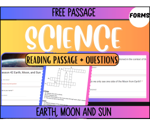 Reading Passage 42 Earth, Moon and Sun (Google Forms)