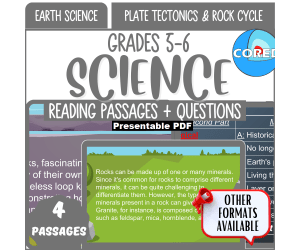 Reading Passages on Plate Tectonics and Rock Cycle (Presentable PDF)