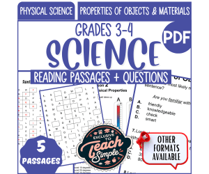 Reading Passages on Properties of Objects and Materials (PDF)