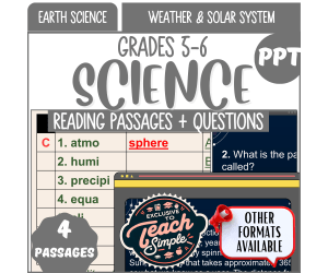 Reading Passages on Weather and Solar System (PPT)