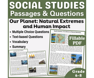 Reading Passages: Our Planet and Human Impact (Fillable PDF)