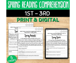 Reading Through Spring: Comprehension Passages for Elementary Students