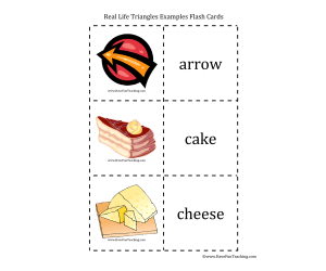 Real Life Examples Triangle Flash Cards
