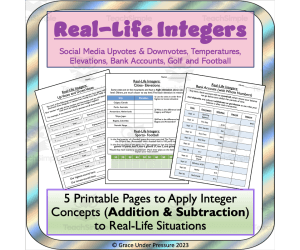 Real-Life Integers: Working with Integers & Number Lines Grade 6 Math