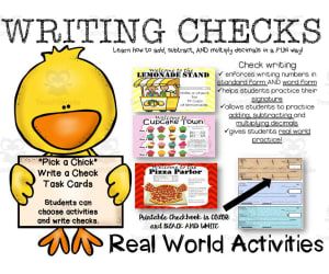Real World Math: Writing Checks and Menus