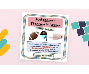 Real-World Pythagorean Theorem Word Problems Pythagoras 8th 9th Grade