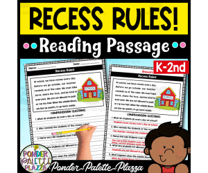 Recess Rules! - Back to School Reading Comprehension