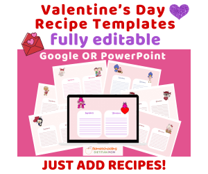 Recipe Book and Cookbook - Life Skills Template - Valentines Day