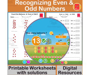 Recognising & Identifying  Even & Odd Numbers - Grade 2