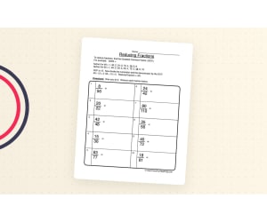 Reducing Fractions Worksheet