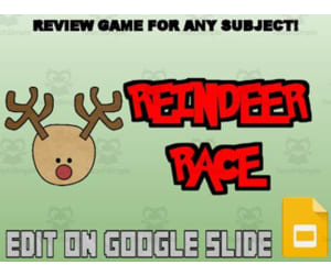 Reindeer Race Review Game (Google Slides)